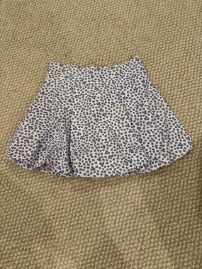 Anthro/Maeve Floral A-Line Mini Skirt - Blue White - XS - NWT